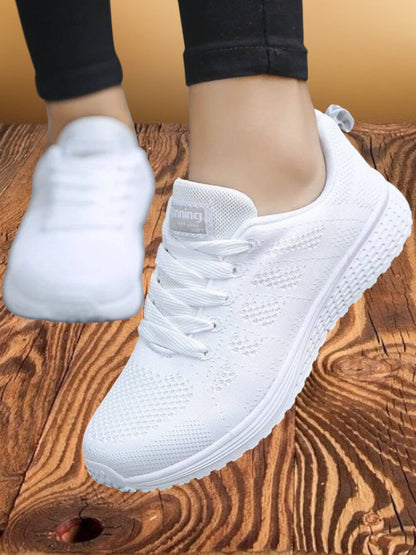 Thora | Orthopädische Turnschuhe für Damen mit Atmungsaktivem Material und Robuster Sohle | Weiß
