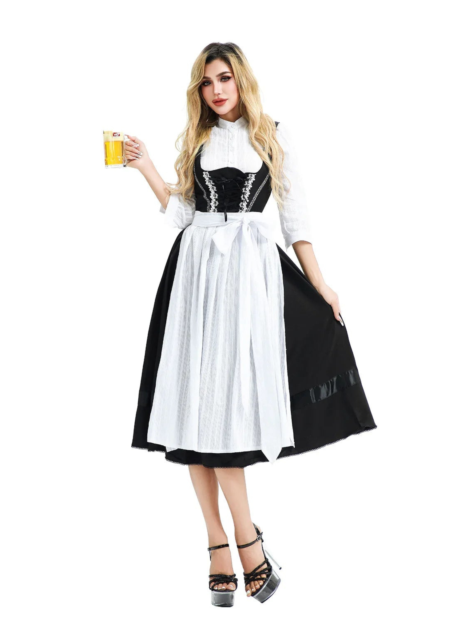 Traditionelles Dirndlkleid mit schwarzem Mieder | Oktoberfest 3