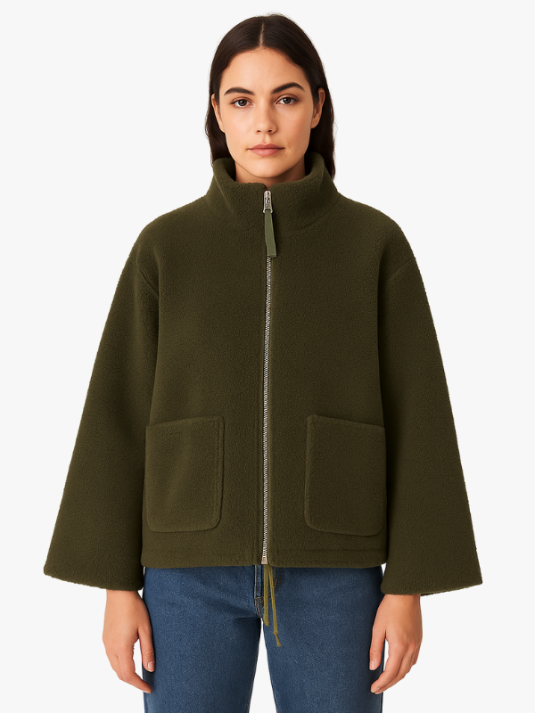 Übergroße Sherpa-Fleecejacke für Damen | Winter 6