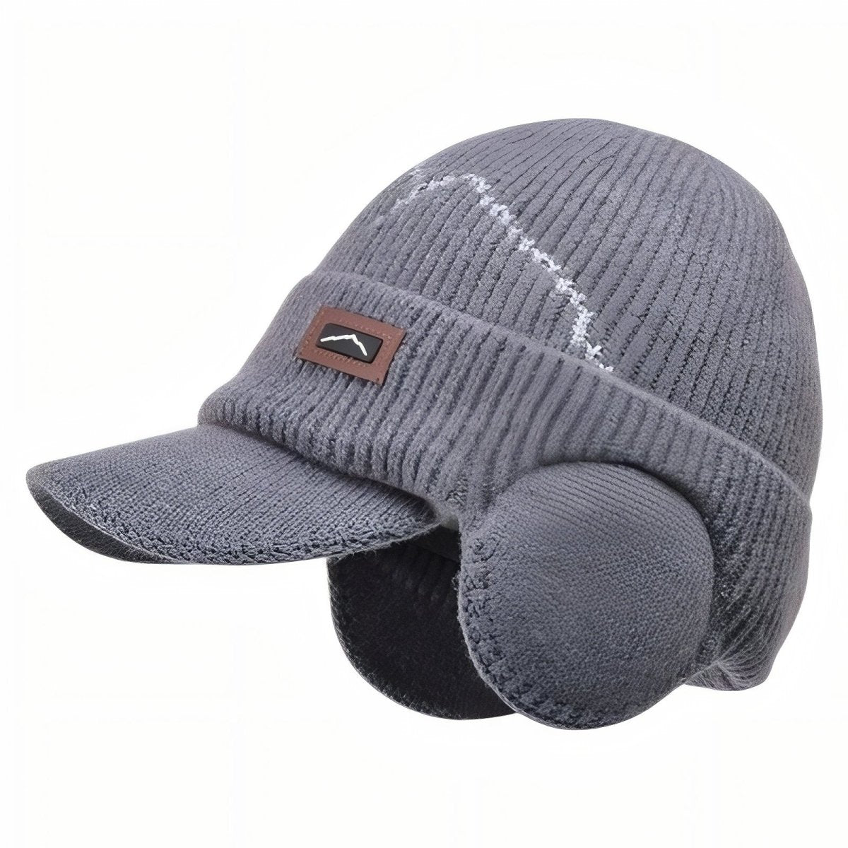 Unisex-Wintermütze | Gestrickt mit Ohrenklappen und Schirm 5