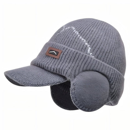 Unisex-Wintermütze | Gestrickt mit Ohrenklappen und Schirm 5