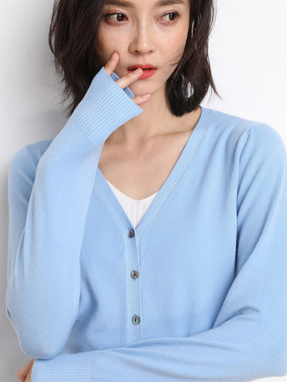 V-Ausschnitt-Cardigan für Damen | Relaxed Fit
