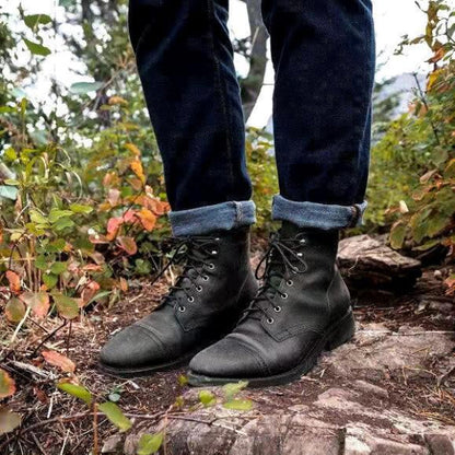 Vintage-Lederstiefel für Herren | Knöchellang