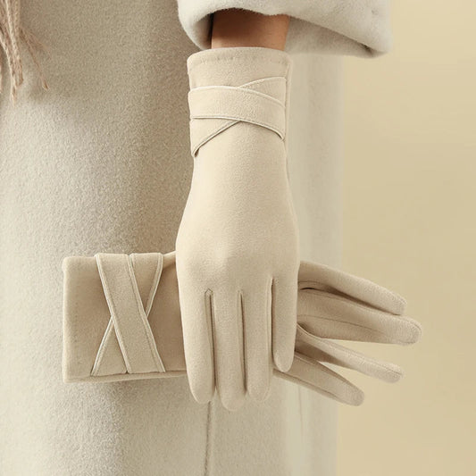 Warme Handschuhe für Damen, Winddicht, Samt | Winter 0