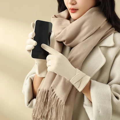 Warme Handschuhe für Damen, Winddicht, Samt | Winter 2