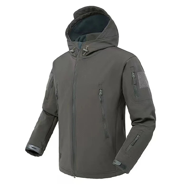 Wasserdichte Fleecejacke für Herren | Winterjacke mit Kapuze 4