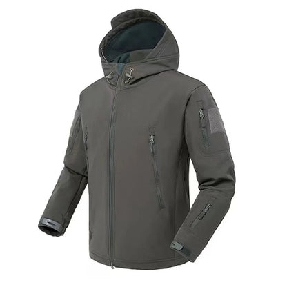 Wasserdichte Fleecejacke für Herren | Winterjacke mit Kapuze 4