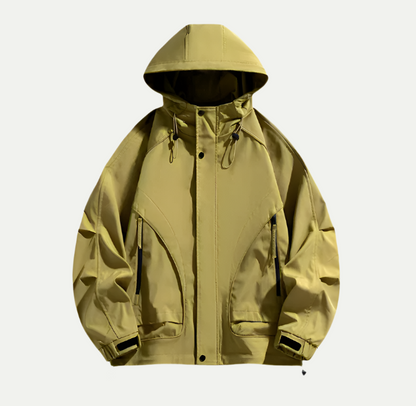 Wasserdichte Jacke für Herren | Leicht mit verstellbarer Kapuze 0