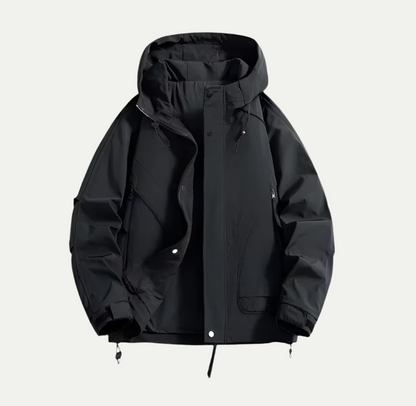 Wasserdichte Jacke für Herren | Leicht mit verstellbarer Kapuze 4