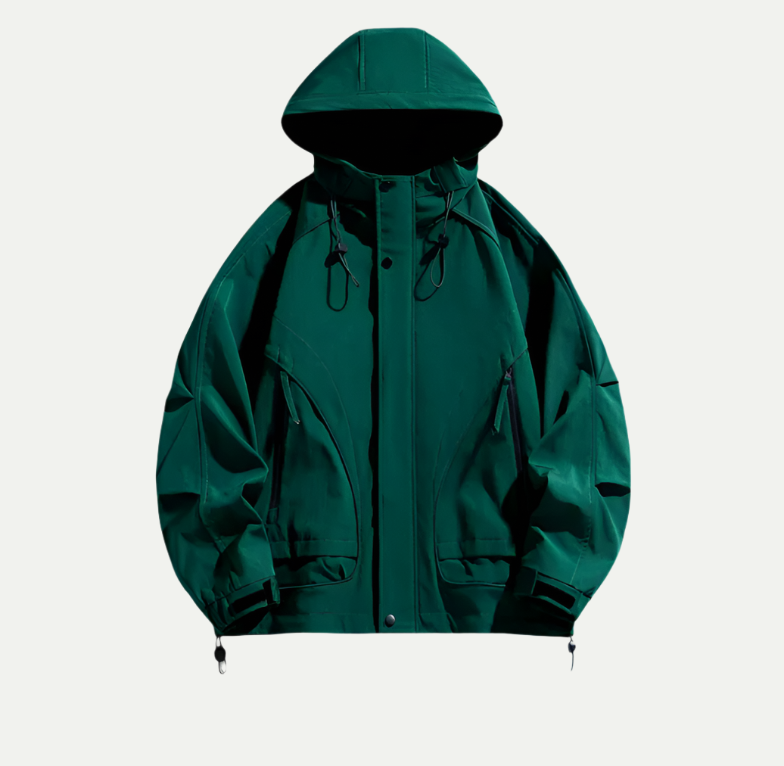 Wasserdichte Jacke für Herren | Leicht mit verstellbarer Kapuze 6