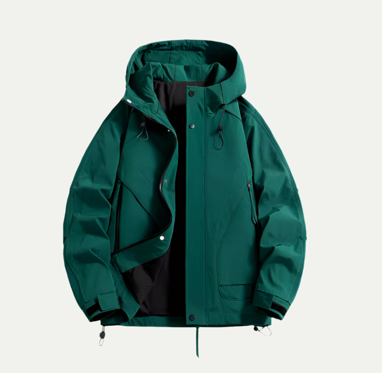 Wasserdichte Jacke für Herren | Leicht mit verstellbarer Kapuze 7