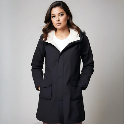 Wasserdichte Regenjacke für Damen | Kapuze, funktionales Design 1