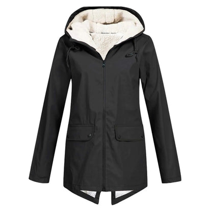 Wasserdichte Regenjacke für Damen | Kapuze, funktionales Design 3