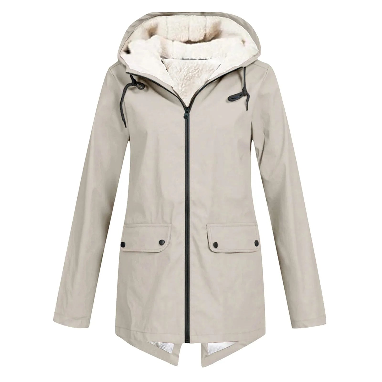 Wasserdichte Regenjacke für Damen | Kapuze, funktionales Design