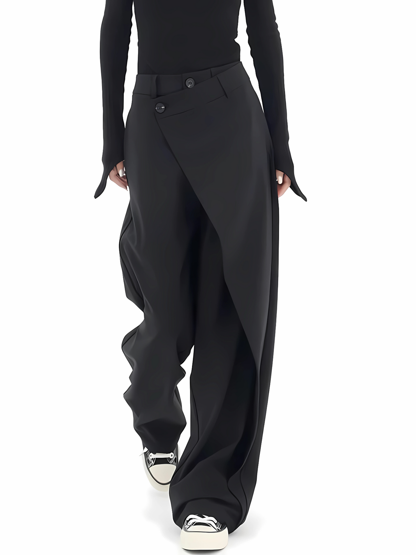 Weite Hose Damen, Asymmetrischer Schnitt | Lässig Elegant 0