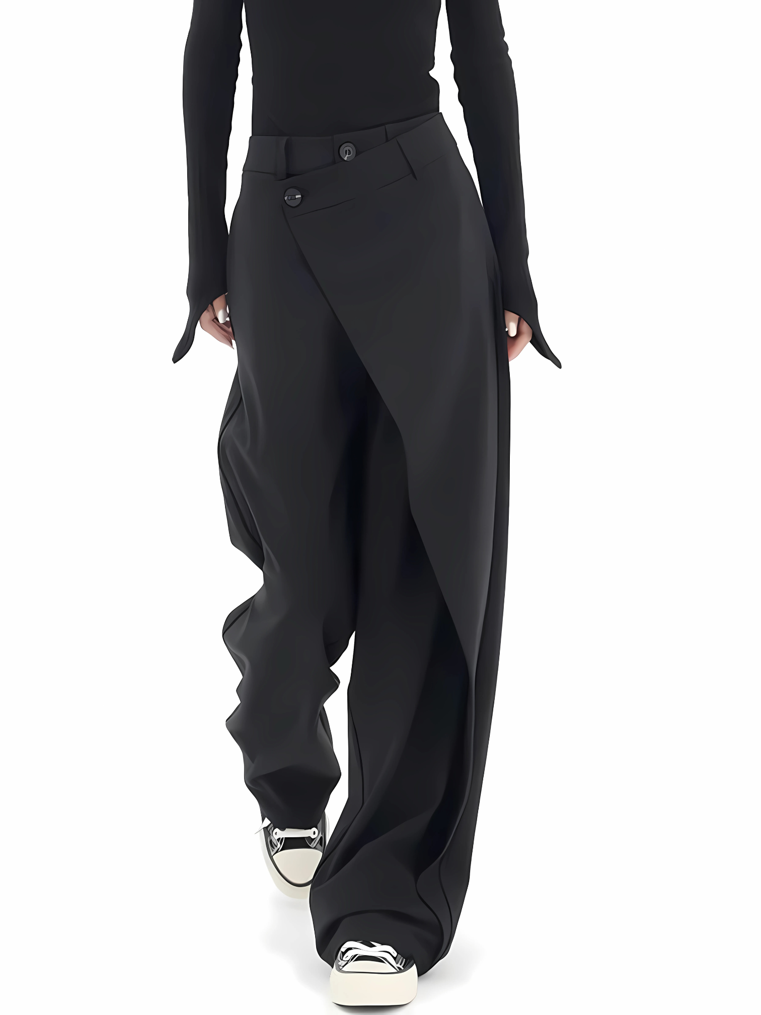 Weite Hose Damen, Asymmetrischer Schnitt | Lässig Elegant 0