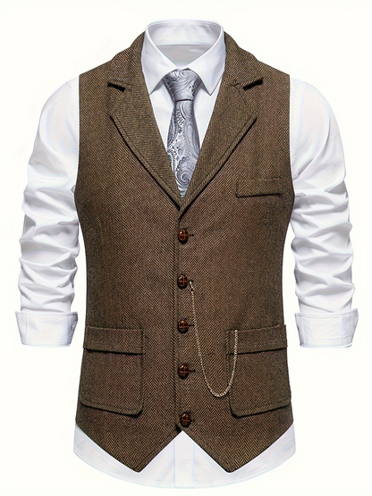 Weste für Herren, Fischgrätenmuster | Tailored Fit 2
