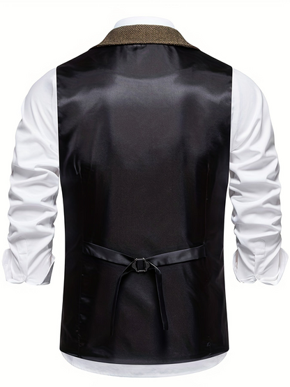 Weste für Herren, Fischgrätenmuster | Tailored Fit 5