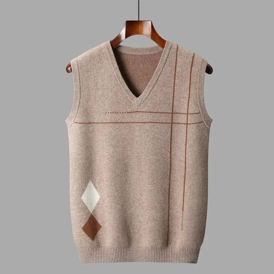 Weste für Herren, Wolle, Strukturiertes Detail | Normale Passform 0