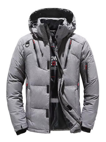 Winter-Daunenjacke für Herren | Gesteppt, mit Kapuze