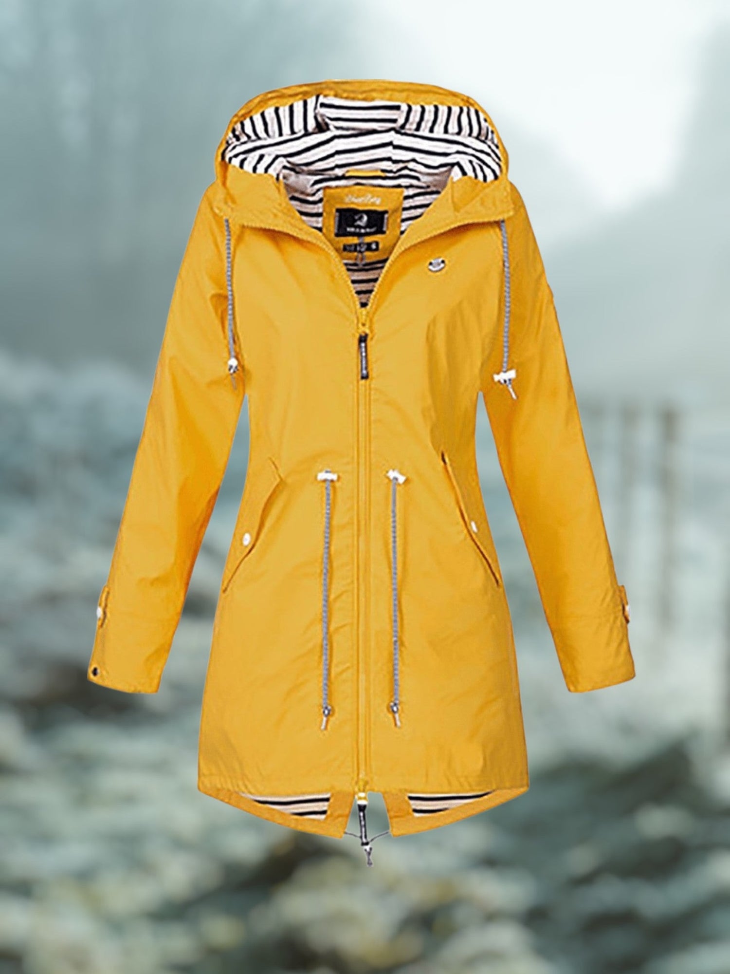 Winter-Regenjacke mit Kapuze | Wasserdicht 0