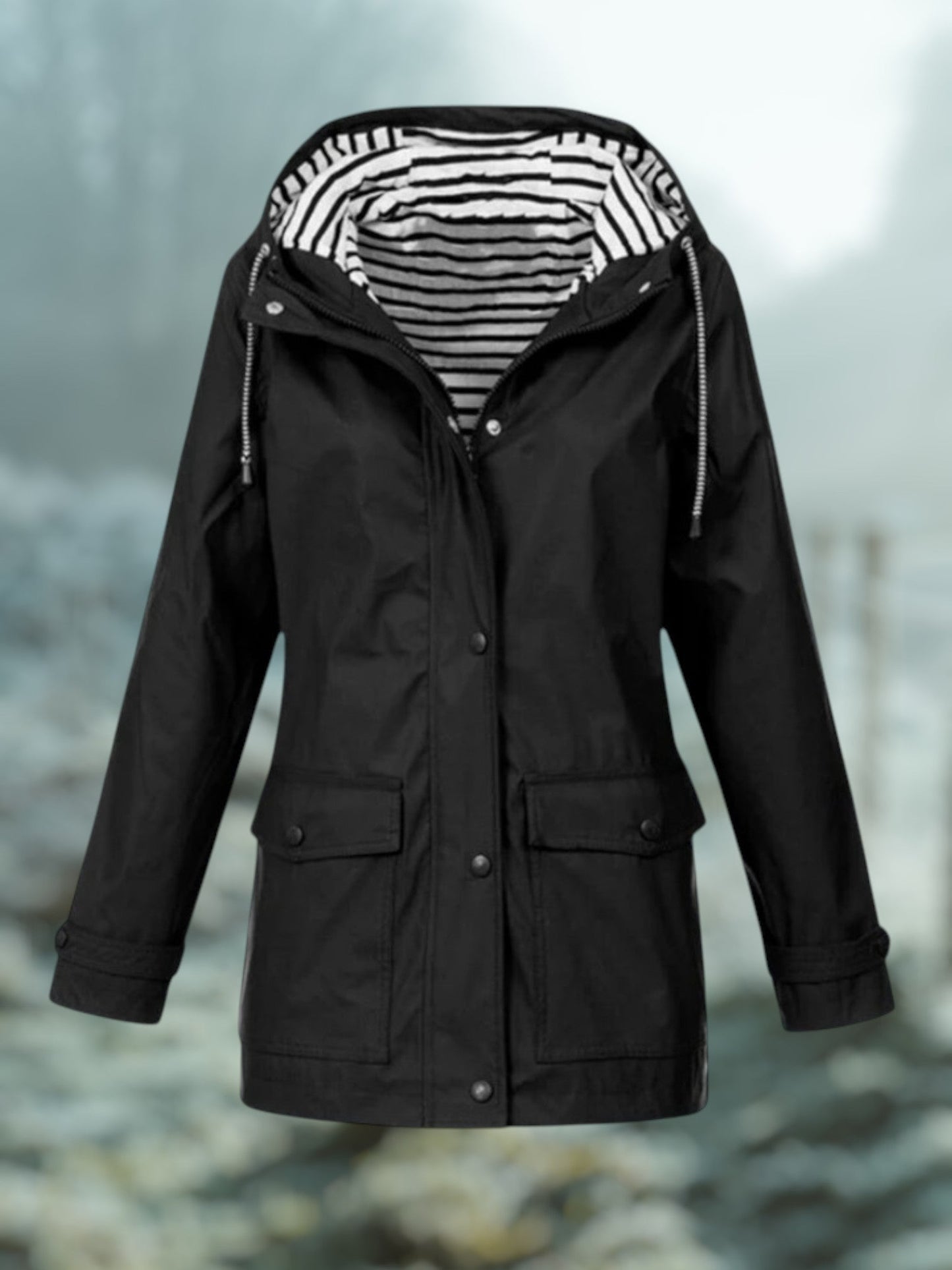 Winter-Regenjacke mit Kapuze | Wasserdicht 7