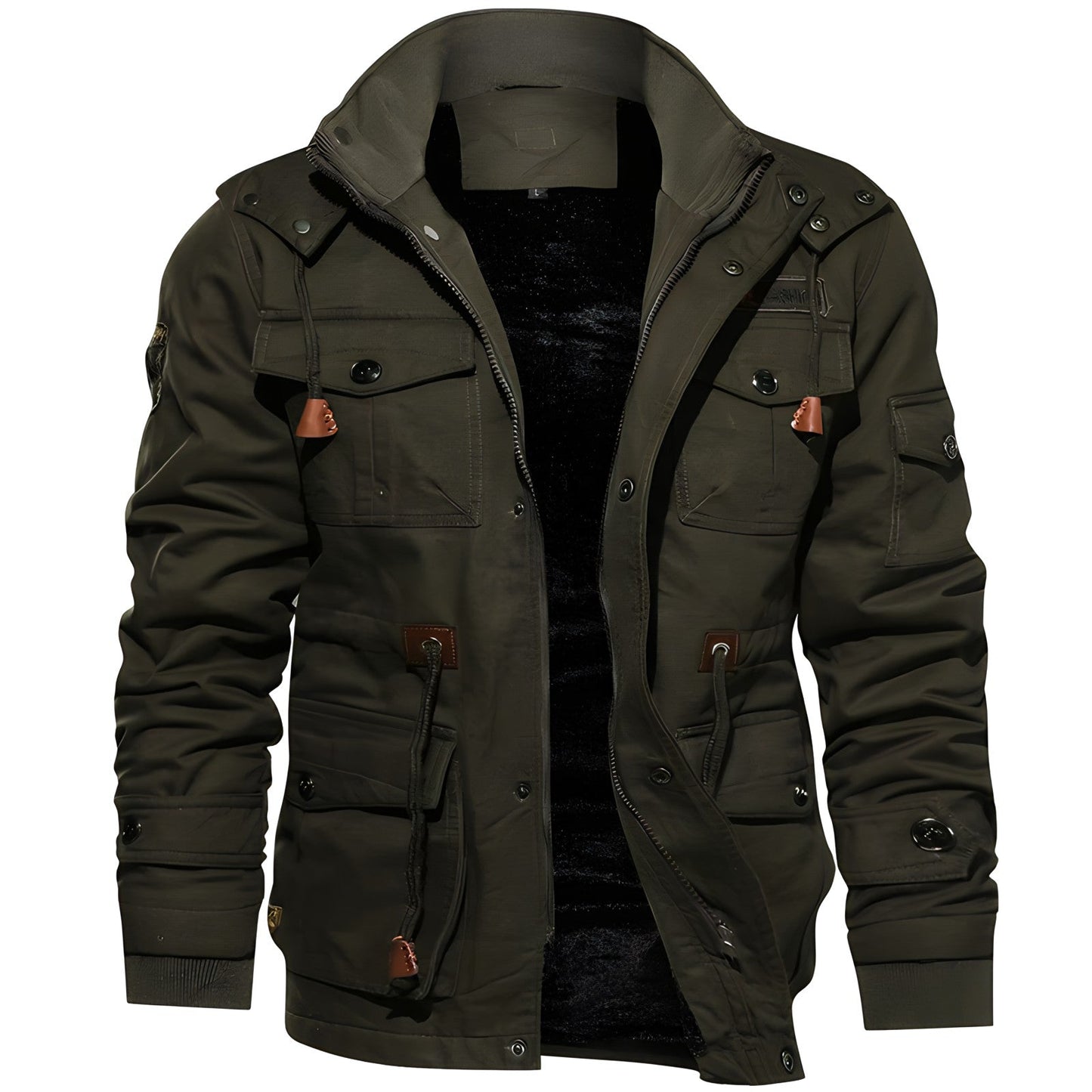 Winterjacke Herren | Kapuze, Fleecefutter 0