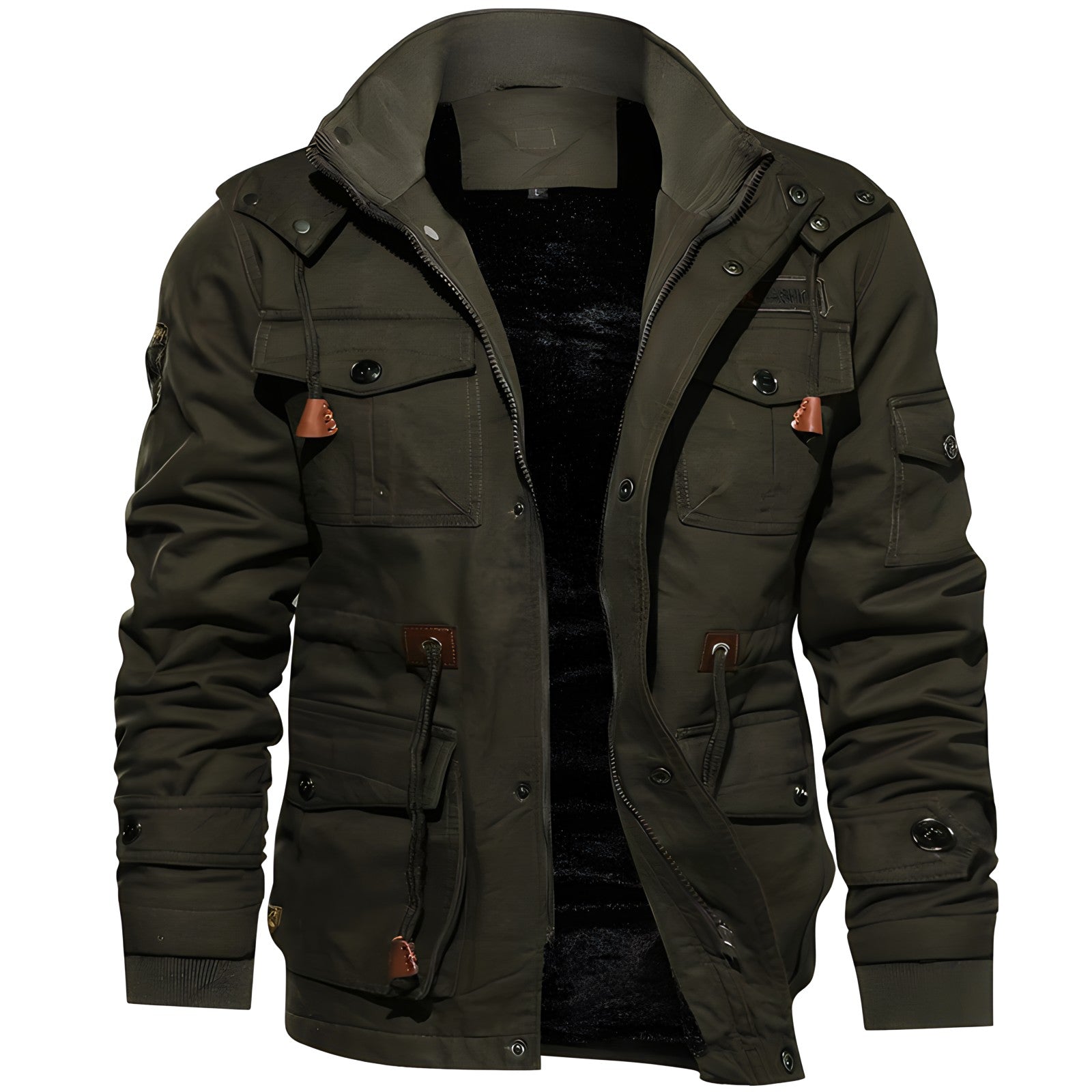 Winterjacke Herren | Kapuze, Fleecefutter 0