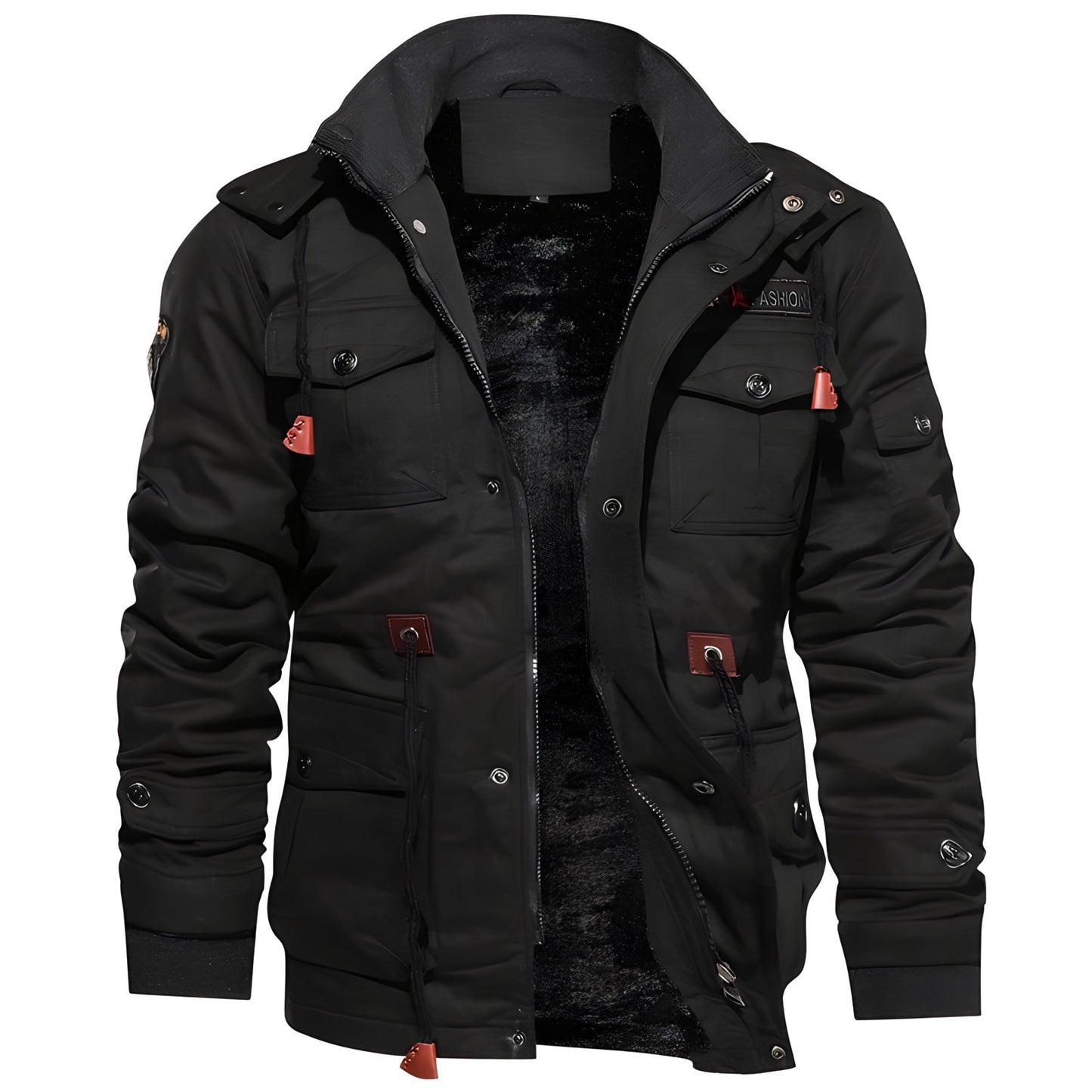 Winterjacke Herren | Kapuze, Fleecefutter 4