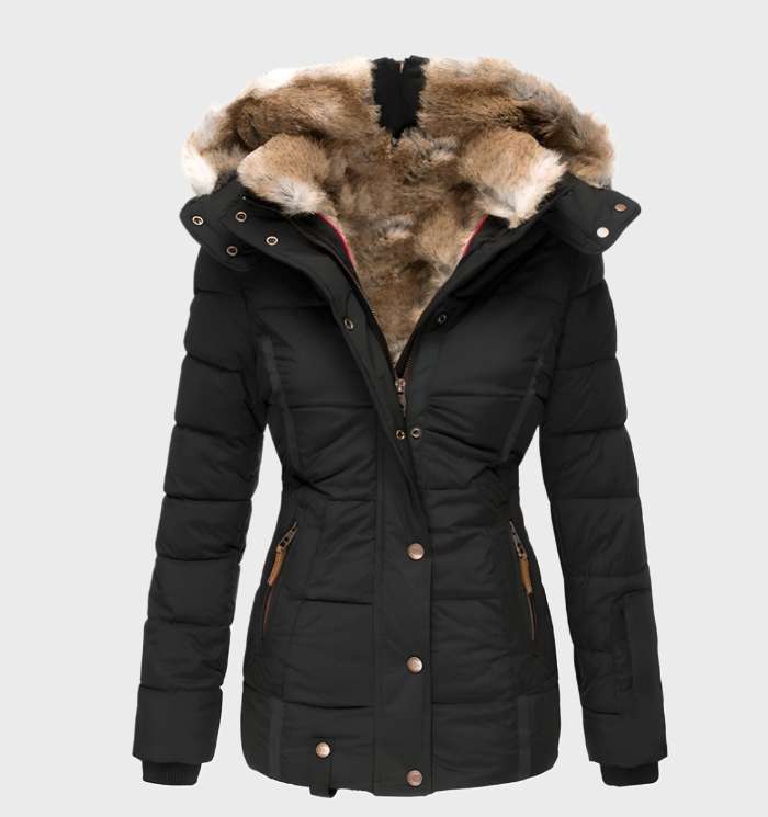 Winterjacke für Damen, Slim Fit mit Kapuze | Wasserabweisend 0