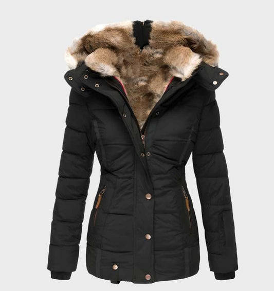 Winterjacke für Damen, Slim Fit mit Kapuze | Wasserabweisend 0