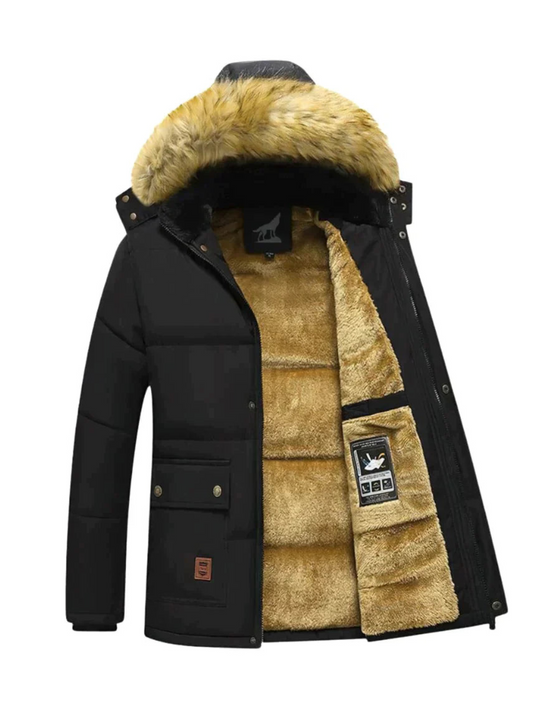 Winterparkajacke für Herren | Abnehmbare Kapuze 0