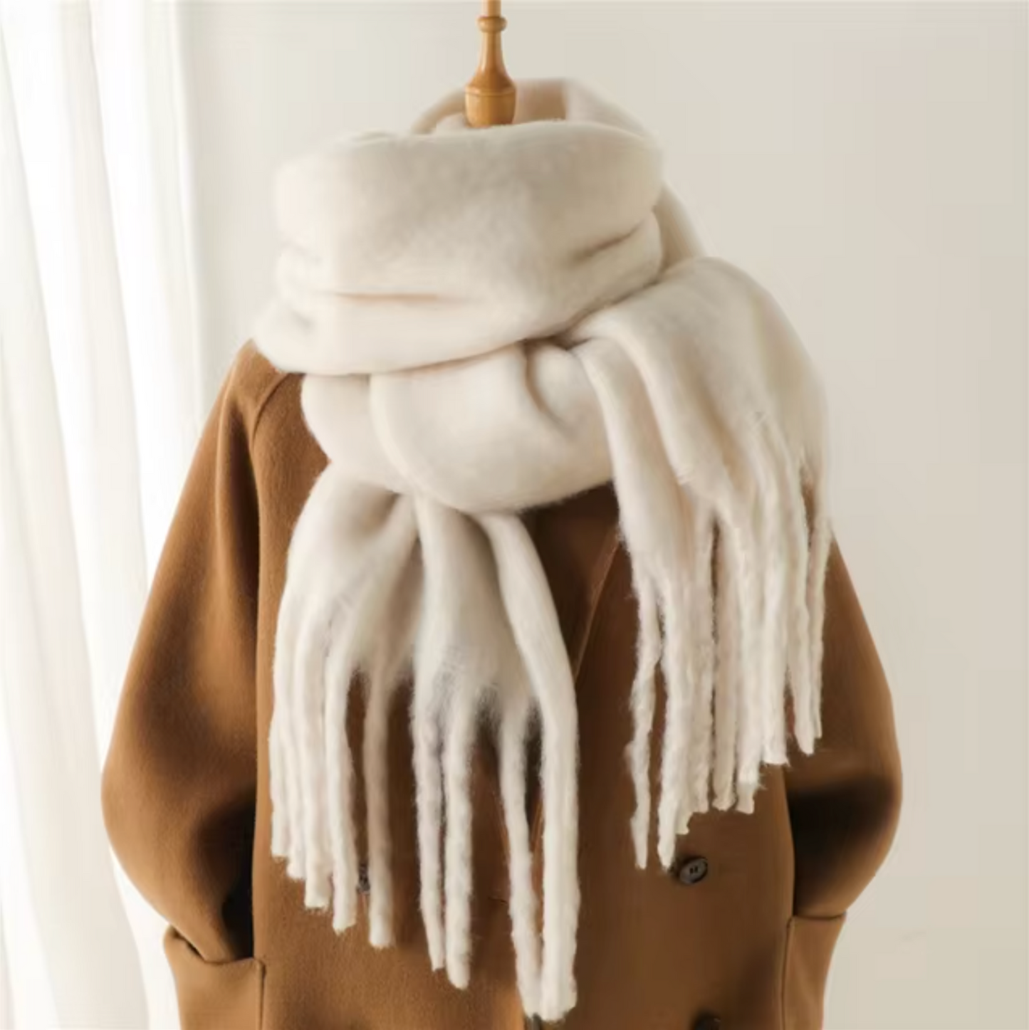 Winterschal für Damen | Dickes Pashmina-Design 1