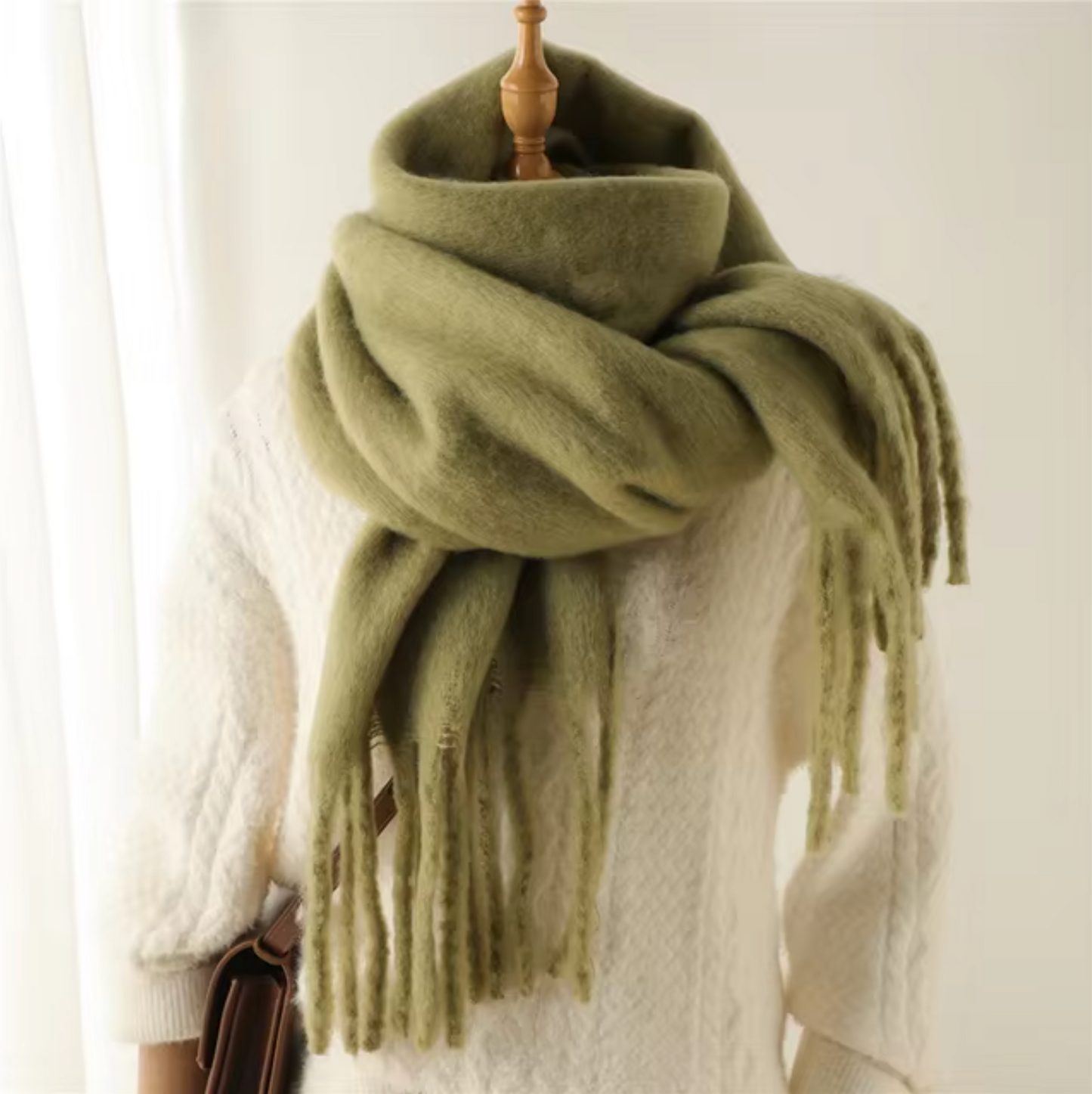 Winterschal für Damen | Dickes Pashmina-Design 18