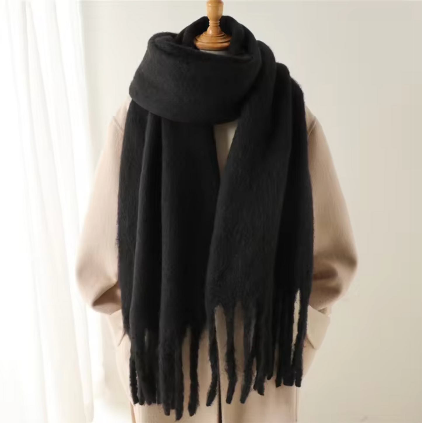 Winterschal für Damen | Dickes Pashmina-Design 2