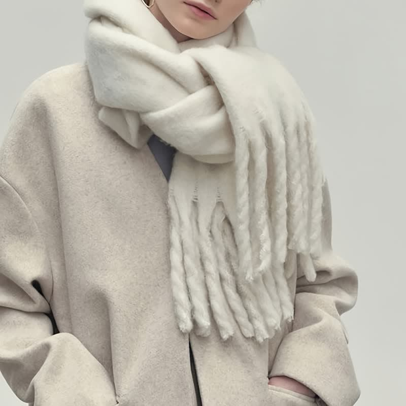 Winterschal für Damen | Gestricktes klassisches Design 0