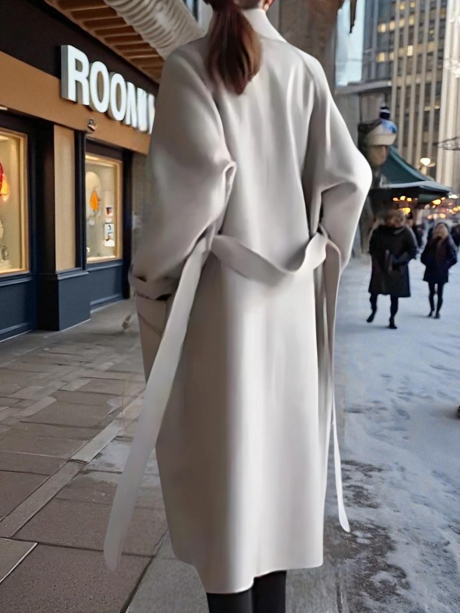 Wollmantel Damen | Knopfverschluss 1