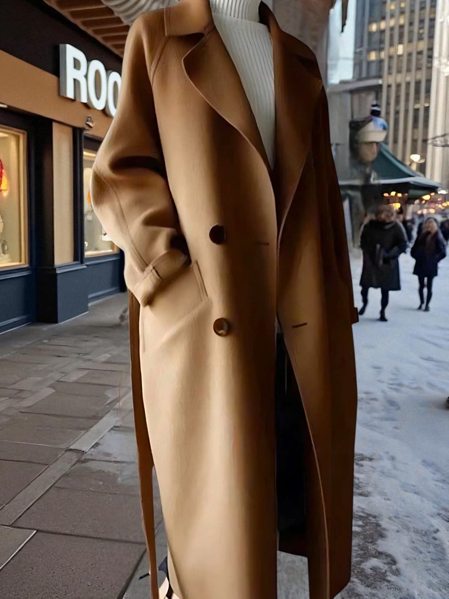 Wollmantel Damen | Knopfverschluss 2