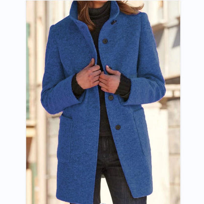 Wollmantel Damen, Retro-Knopfverschluss | Winter 1