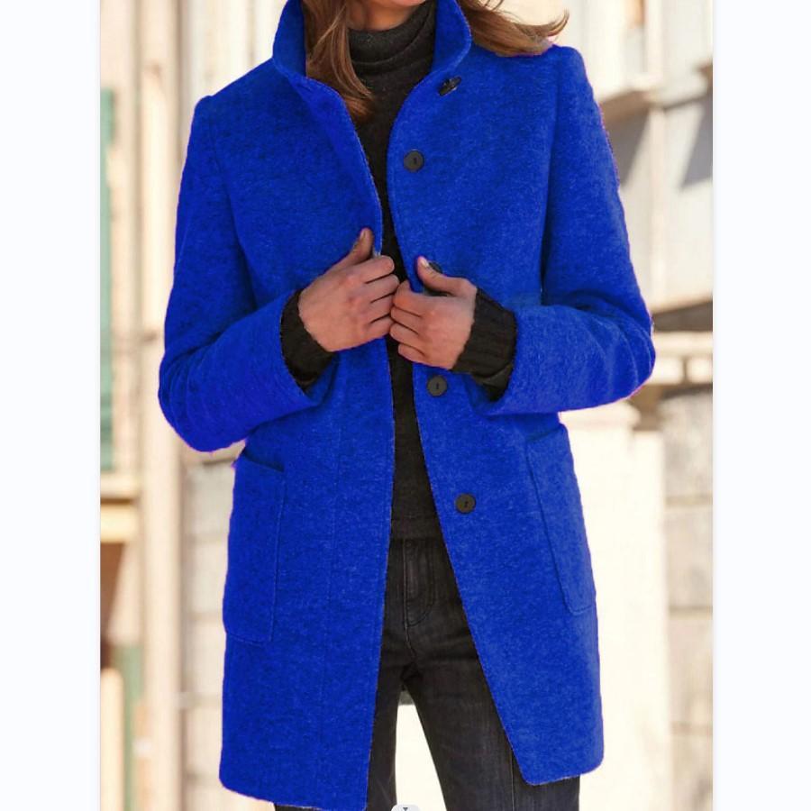 Wollmantel Damen, Retro-Knopfverschluss | Winter 2