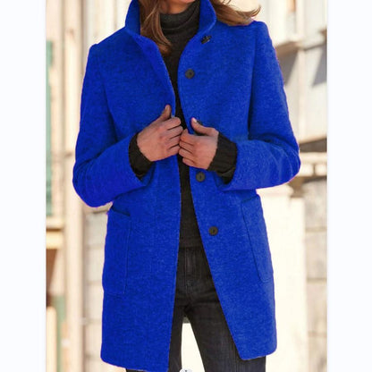 Wollmantel Damen, Retro-Knopfverschluss | Winter 2