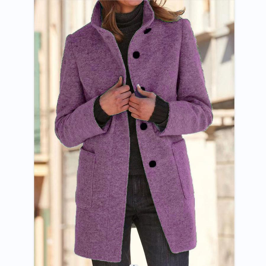 Wollmantel Damen, Retro-Knopfverschluss | Winter