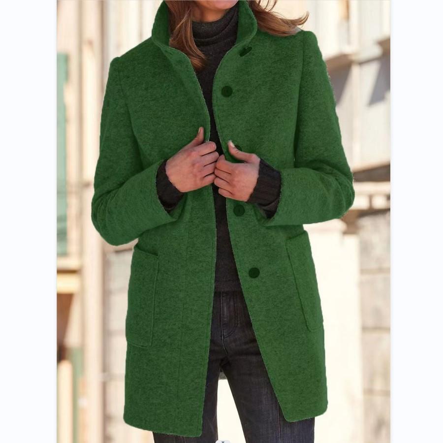 Wollmantel Damen, Retro-Knopfverschluss | Winter