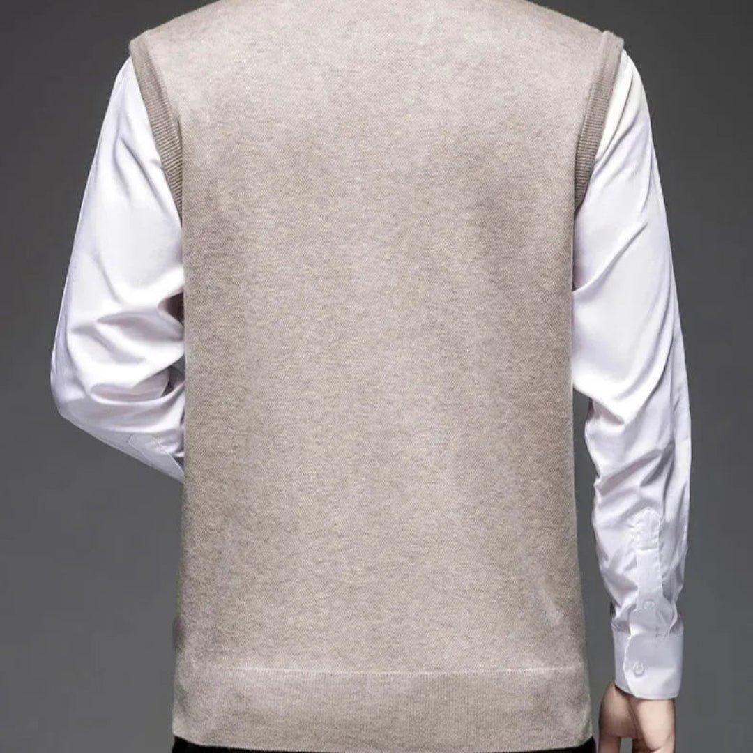 Wollweste für Herren | Klassisches Argyle-Muster, ärmellos | Taillierte Passform 1