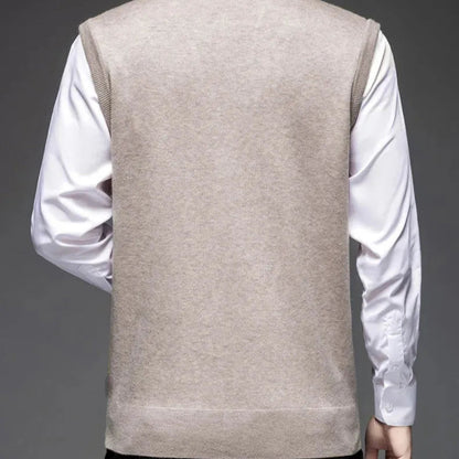 Wollweste für Herren | Klassisches Argyle-Muster, ärmellos | Taillierte Passform 1