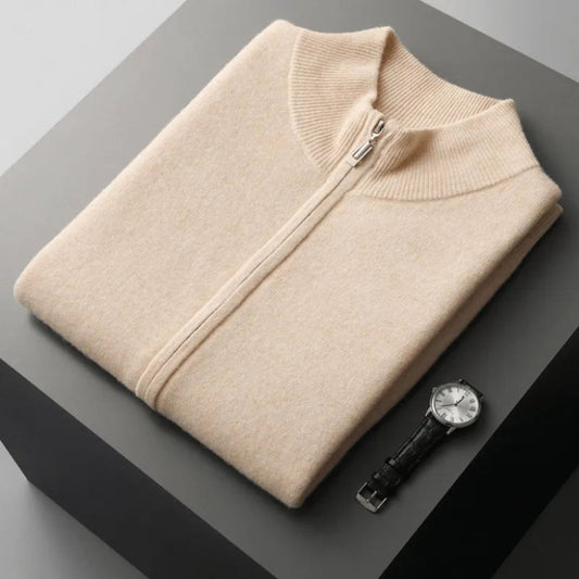 Wollweste mit durchgehendem Reißverschluss für Herren | Ärmellos 0