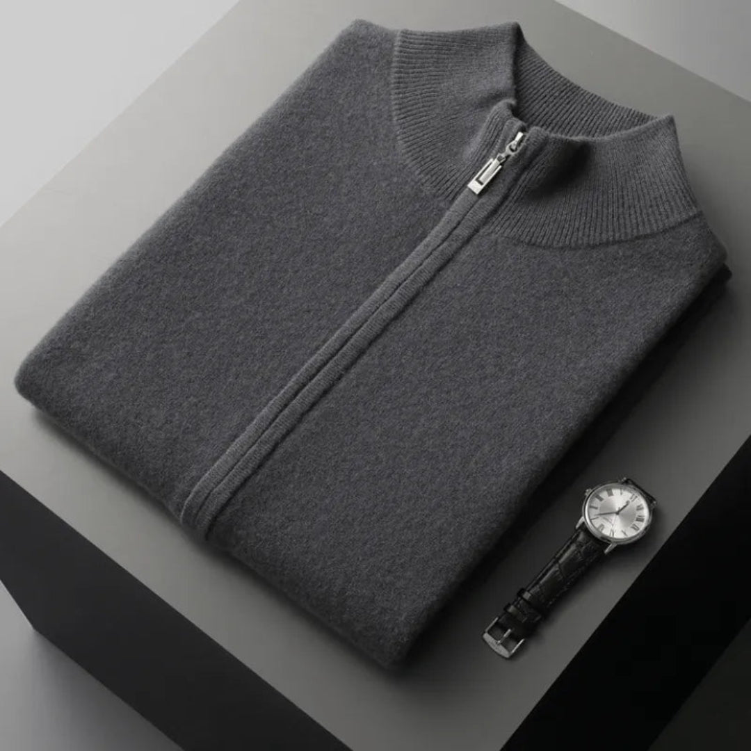 Wollweste mit durchgehendem Reißverschluss für Herren | Ärmellos 2