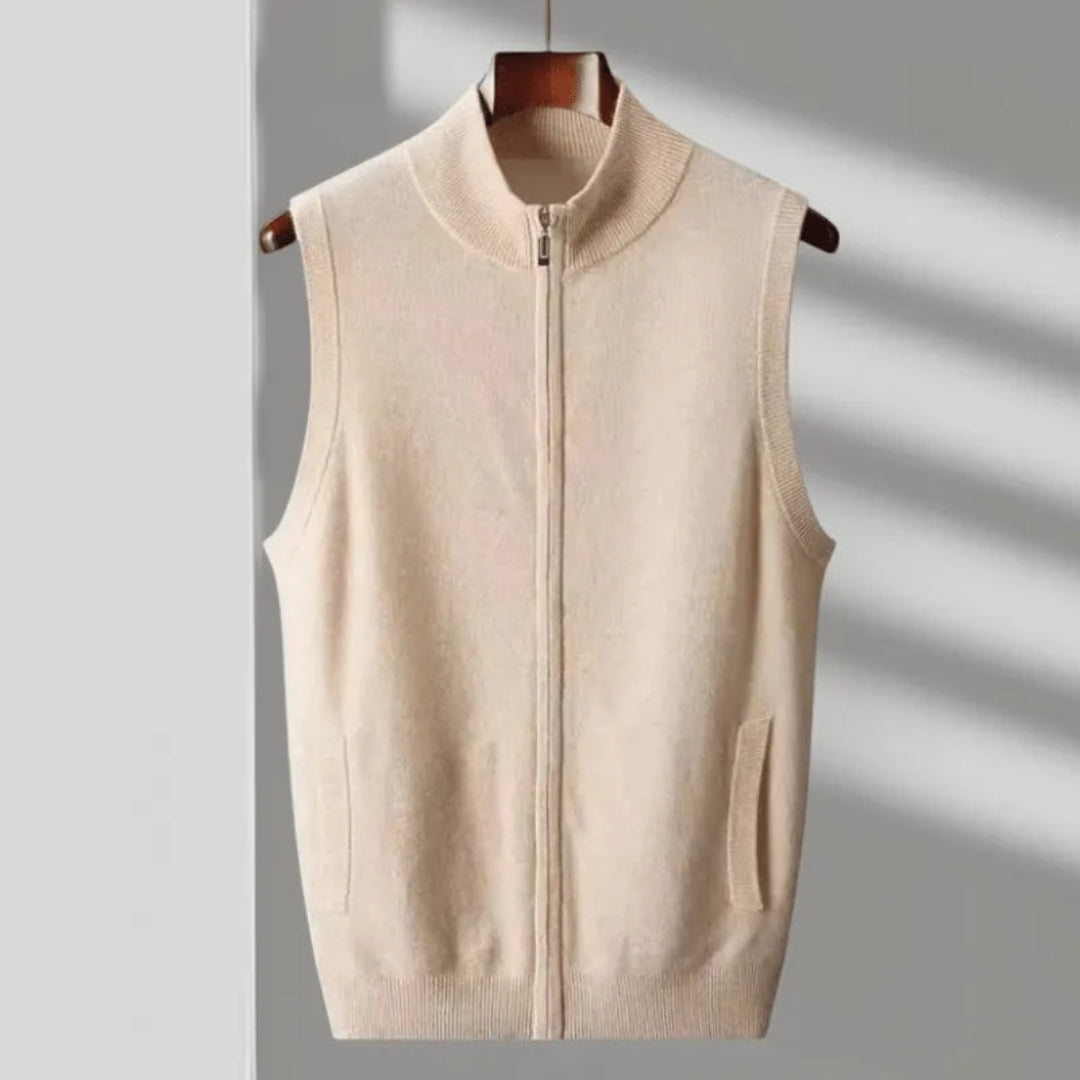 Wollweste mit durchgehendem Reißverschluss für Herren | Ärmellos 4