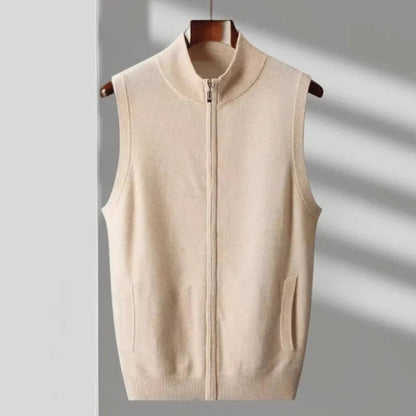 Wollweste mit durchgehendem Reißverschluss für Herren | Ärmellos 4