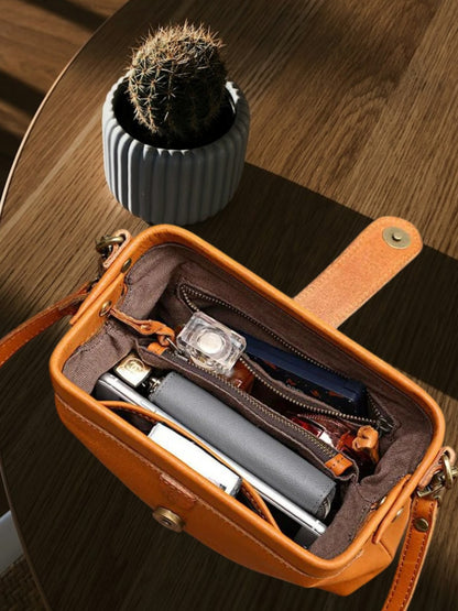 Zana | Elegante Damenhandtasche aus hochwertigem PU mit Vintage-Verschluss und großer Kapazität | Hellbraun 3